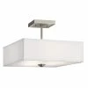 Deals 🤩 Kichler Lighting Shailene™ 75W 3-Light Medium E-26 Incandescent Semi-Flush Mount Ceiling Fixture in Brushed Nickel 🧨 -Kichler Lighting shop Query 1312