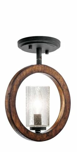 Brand new 👏 Kichler Lighting Grand Bank™ 60W 1-Light Candelabra Pendant in Auburn Stained 🎁 -Kichler Lighting shop Query 1317