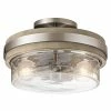 Cheapest ✨ Kichler Lighting Grand Bank™ 75W 2-Light Medium E-26 Incandescent Semi-Flush Mount Ceiling Fixture in Classic Pewter 🎁
