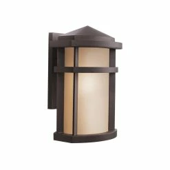 Deals 🛒 Kichler Lighting Lantana 100W 1-Light Outdoor Wall Lantern in Architectural Bronze 🎉