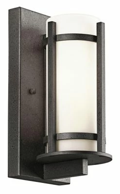Outlet ⭐ Kichler Lighting Camden 100W Medium Base Wall Lantern in Anvil Iron 💯