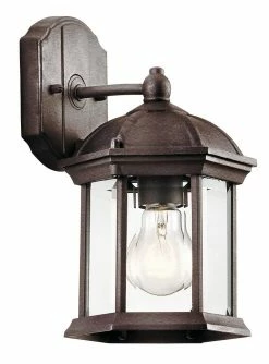 Deals ❤️ Kichler Lighting Barrie 11 in. 100W 1-Light Medium Base Lantern in Tannery Bronze 🧨