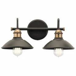Discount 💯 Kichler Lighting Clyde 60W 2-Light Medium E-26 Incandescent Vanity Fixture in Olde Bronze 🎉