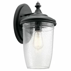 Best Pirce 😉 Kichler Lighting Yorke 100W 1-Light Medium E-26 Incandescent Outdoor Wall Sconce in Textured Black ✔️