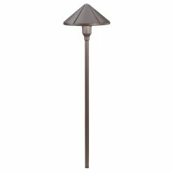 New 🧨 Kichler Lighting Six Groove 24.4W 12V Wedge S8 Landscape Path Light in Textured Architectural Bronze 😀