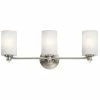 Best Pirce ⭐ Kichler Lighting Joelson 100W 3-Light Medium E-26 LED Bath Light in Brushed Nickel 😀 -Kichler Lighting shop Query 137