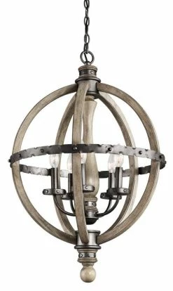 Hot Sale 👏 Kichler Lighting Evan™ 60W 5-Light Candelabra Base Incandescent Chandelier in Distressed Antique Grey 🤩