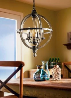 Hot Sale 👏 Kichler Lighting Evan™ 60W 5-Light Candelabra Base Incandescent Chandelier in Distressed Antique Grey 🤩 -Kichler Lighting shop Query 1377