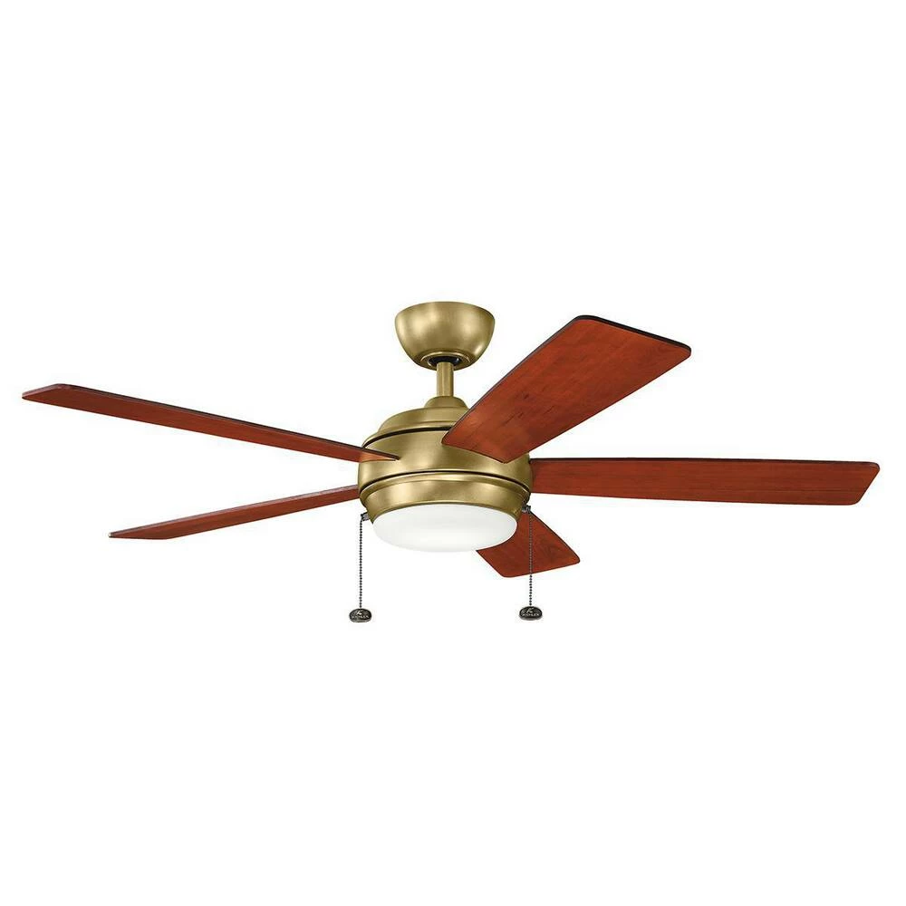 Deals π Kichler Lighting Starkkβ’ 52 in. 5 Blade Indoor Ceiling Fan in Natural Brass π 3 Deals π Kichler Lighting Starkkβ’ 52 in. 5 Blade Indoor Ceiling Fan in Natural Brass π