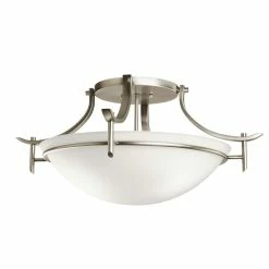 Coupon 🎉 Kichler Lighting Olympia 100W 3-Light Medium E-26 Incandescent Semi-Flush Ceiling Light in Antique Pewter ✨