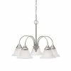 Budget 🧨 Kichler Lighting Telford 100 W 5-Light Medium Chandelier with Alabaster Swirl in Brushed Nickel 🎁 -Kichler Lighting shop Query 1385