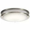 New 😉 Kichler Lighting Avon 28.5W 1-Light 3000 Kelvin Integrated LED Flush Mount Ceiling Fixture in Brushed Nickel 🎁 -Kichler Lighting shop Query 1388