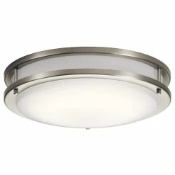 New 😉 Kichler Lighting Avon 28.5W 1-Light 3000 Kelvin Integrated LED Flush Mount Ceiling Fixture in Brushed Nickel 🎁