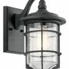 Flash Sale 🛒 Kichler Lighting Royal Marine 13-1/4 in. 60W 1-Light Outdoor Wall Lantern in Distressed Black 🎁 -Kichler Lighting shop Query 1390