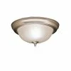 Discount ✨ Kichler Lighting 60 W 2-Light Medium Flush Mount Ceiling Fixture with Satin Etched Glass in Brushed Nickel 🥰 -Kichler Lighting shop Query 140