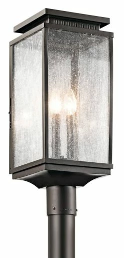 Discount 🧨 Kichler Lighting Manningham 60W 3-Light Post Mount Lantern in Olde Bronze 🤩