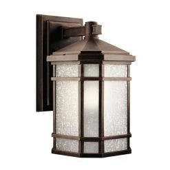 Deals 🎉 Kichler Lighting Cameron 14-1/4 in. 150W 1-Light Medium Wall Mount Lantern in Prairie Rock 🤩