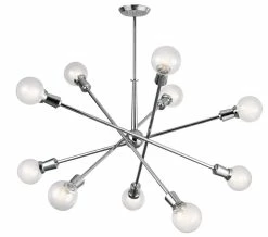 Buy 🔔 Kichler Lighting Armstrong™ 100W 10-Light Chandelier in Polished Chrome 🥰