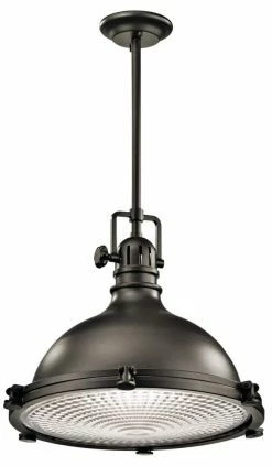 Budget 🥰 Kichler Lighting Hatteras Bay 200W 1-Light Medium E-26 Incandescent Pendant in Olde Bronze 👍
