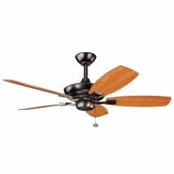 Best Sale 🎁 Kichler Lighting Canfield 44 in. 5-Blade Ceiling Fan Walnut in Oil Brushed Bronze ❤️