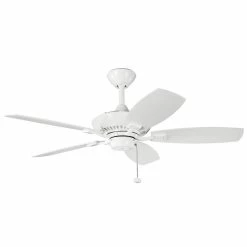 New 🌟 Kichler Lighting Canfield 44 in. 5-Blade Ceiling Fan in White 😍