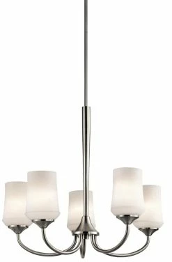 Brand new 😍 Kichler Lighting Aubrey 100W 5-Light Medium Incandescent Chandelier in Brushed Nickel 🔥