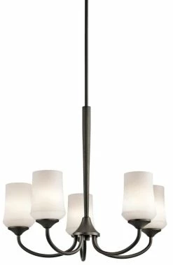 Deals 🔔 Kichler Lighting Aubrey 23 in. 5-Light Chandelier in Olde Bronze 😍