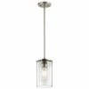 Discount 👍 Kichler Lighting Crosby 1-Light Ceiling Mount Mini-Pendant in Brushed Nickel 🔔 -Kichler Lighting shop Query 145
