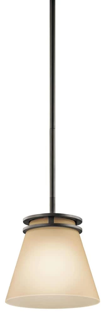 Buy π Kichler Lighting Hendrik 8 in. 100W 1-Light Medium Base Incandescent Mini Pendant in Olde Bronze β 3 Buy π Kichler Lighting Hendrik 8 in. 100W 1-Light Medium Base Incandescent Mini Pendant in Olde Bronze β