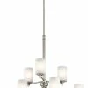 Cheapest ✔️ Kichler Lighting Joelson 100W 9-Light Medium E-26 Incandescent Chandelier in Brushed Nickel 😍 -Kichler Lighting shop Query 1467
