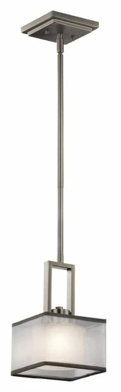 Deals 😀 Kichler Lighting Kailey 50W 1-Light Halogen Pendant in Brushed Nickel 🎉