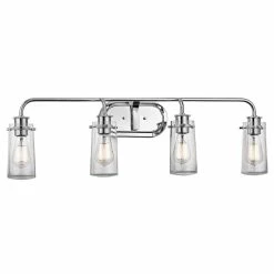 Brand new ✨ Kichler Lighting Braelyn 60W 4-Light Medium E-26 Base Incandescent Bath Light in Polished Chrome 💯