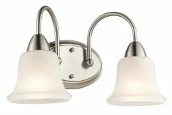 Best Sale 🛒 Kichler Lighting Nicholson 10 in. 100W 2-Light Medium Bracket in Brushed Nickel 😉