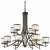 Hot Sale ✔️ Kichler Lighting Tallie™ 60W 12-Light Candelabra E-12 Incandescent Chandelier in Mission Bronze 💯