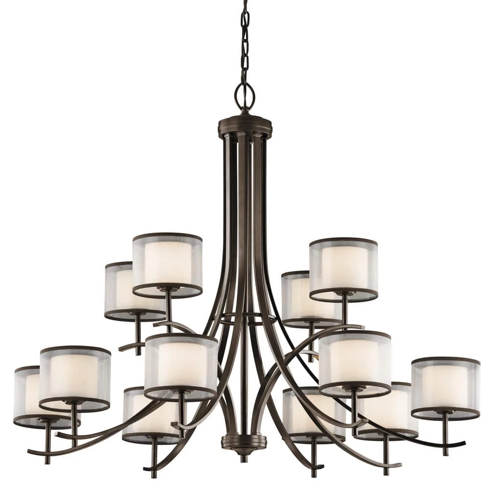 Hot Sale ✔️ Kichler Lighting Tallie™ 60W 12-Light Candelabra E-12 Incandescent Chandelier in Mission Bronze 💯 3 Hot Sale ✔️ Kichler Lighting Tallie™ 60W 12-Light Candelabra E-12 Incandescent Chandelier in Mission Bronze 💯