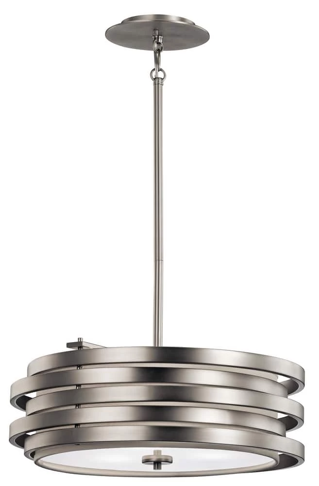 Promo π Kichler Lighting Roswell 100W 3-Light Medium Base Incandescent Pendant in Brushed Nickel π 3 Promo π Kichler Lighting Roswell 100W 3-Light Medium Base Incandescent Pendant in Brushed Nickel π