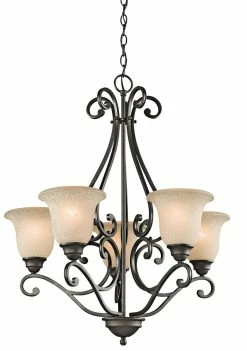 Wholesale 🛒 Kichler Lighting Camerena 31-1/4 in. 100W 5-Light Medium Chandelier in Olde Bronze 🧨