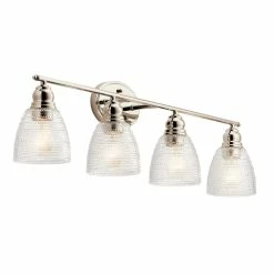 Hot Sale ✔️ Kichler Lighting Karmarie™ 75W 4-Light Medium E-26 Incandescent Vanity Fixture in Polished Nickel 😀