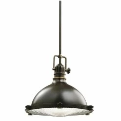Best Pirce ๐ฅฐ Kichler Lighting Hatteras Bay 11-1/2 in. 150W 1-Light Medium Pendant in Olde Bronze ๐ฏ