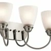 Promo 🌟 Kichler Lighting Jolie 3-Light Bath Light in Brushed Nickel 🔥 -Kichler Lighting shop Query 1522