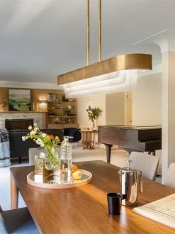 Wholesale 🌟 Kichler Lighting Serene 32W 2-Light LED Linear Chandelier in Natural Brass ✨ -Kichler Lighting shop Query 1527