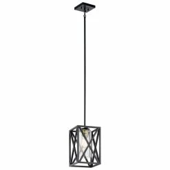 Coupon 😉 Kichler Lighting Moorgate 75W 1-Light Medium E-26 Incandescent Pendant Light in Black 😍