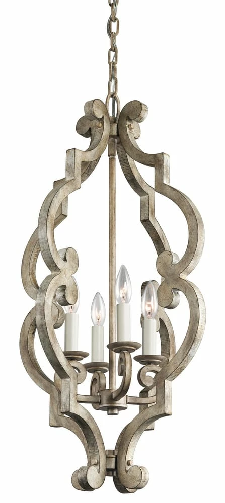 Best Sale π€© Kichler Lighting Hayman Bayβ’ 4-Light Foyer Pendant in Distressed Antique White 𧨠3 Best Sale π€© Kichler Lighting Hayman Bayβ’ 4-Light Foyer Pendant in Distressed Antique White π§¨