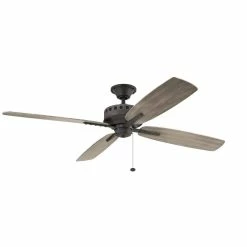 Flash Sale 😍 Kichler Lighting Eads 14 in. 101W 4-Blade Ceiling Fan with 65 in. Blade Span in Weathered Zinc 🧨