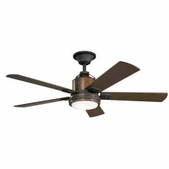 Wholesale 😀 Kichler Lighting Colerne™ 52 x 17 in. 70W 5-blade Ceiling Fan in Distressed Black ⌛