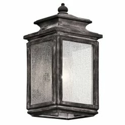 Wholesale 🎉 Kichler Lighting Wiscombe Park 100W 1-Light Medium Base Incandescent Extension Wall Sconce in Weathered Zinc 🧨