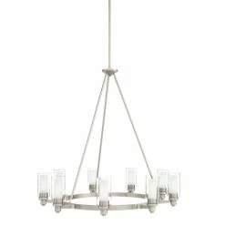 Wholesale 👏 Kichler Lighting Circolo 35-1/2 in. 60W 9-Light Medium Incandescent Chandelier in Brushed Nickel 🛒