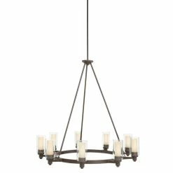 Buy 🎁 Kichler Lighting Circolo 60W 9-Light Medium Incandescent Chandelier in Olde Bronze 👏
