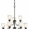 Hot Sale 🔥 Kichler Lighting Jolie 100W 9-Light Medium E-26 Incandescent Chandelier in Olde Bronze ✨ -Kichler Lighting shop Query 1561