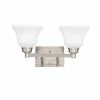 New 🔔 Kichler Lighting Langford 100 W 2-Light Medium Bracket Etched Glass in Brushed Nickel 🔥 -Kichler Lighting shop Query 1583
